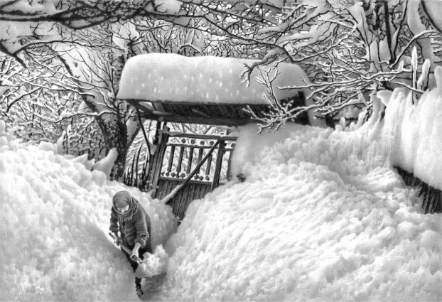 Зима в образе художника Гурам Доленджашвили.
